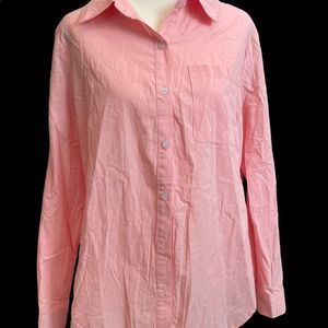 Pretty pink button down shirt long sleeve